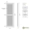 Ekena Millwork True Fit PVC Two Equal Louver Shutters, Ocean Swell, 12W x 62H, PR TFP101LVF12X062CH - alternate 12